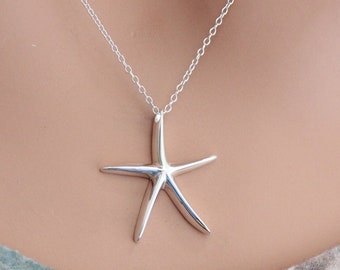 Sterling Silver Starfish Pendant Necklace