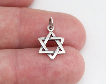 Sterling Silver Star of David Pendant: Faith Charm