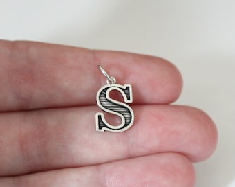 Charms lettres SHS High School lettres Sterling Silver Charm