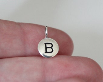Ciondolo con iniziale B in argento sterling: ciondolo con lettera