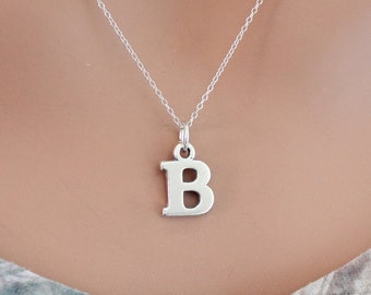 Sterling Silver Initial B Necklace