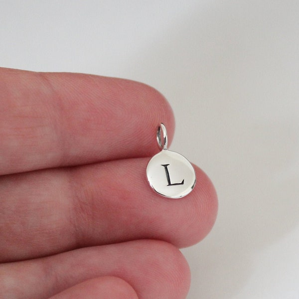 Sterling Silver Capital Initial Charm Letter L Charm, Silver Capital Letter L Pendant,  Silver Capital Letter L Charm, Silver L Pendant