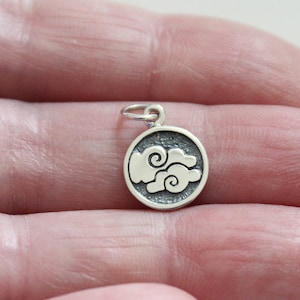 Sterling Silver &#39;Air&#39; Element Charm Necklace, Element Necklace, Air Element Necklace, Cloud Necklace, Sterling Silver Air Necklace