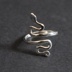 Sterling Silver Adjustable Ring - Snake Ring, Sterling Silver Adjustable Snake Ring, Silver Adjustable Snake Ring, Adjustable Snake Ring