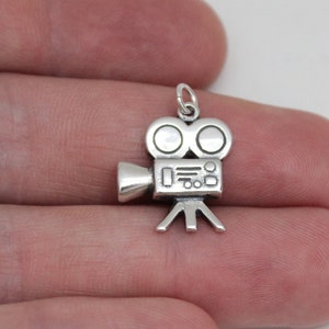 Dije de cámara de cine en plata esterlina, Dije de cámara de cine en plata esterlina, Dije de cámara de cine en plata, Dije de cámara de cine en plata