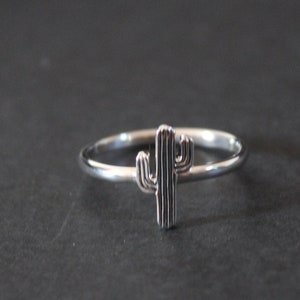 Sterling Silver Cactus Ring, Silver Cactus Ring, Cactus Ring, Arizona Ring