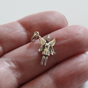 Sterling Silver Realistic Fairy Charm, Fairy Pendant, Silver Fairy Charm, Fairy Charm,Realistic Fairy Charm Pendant