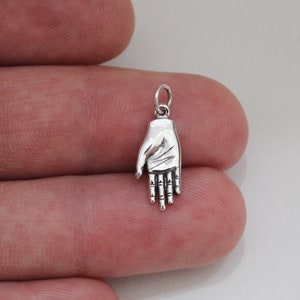 Sterling Silver Hand Charm, Sterling Silver Hand Pendant, Silver Hand Charm, Silver Hand Pendant, Hand Charm, Silver Helping Hand Pendant