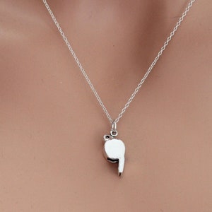 Sterling Silver Oxidized Whistle Charm Necklace, Sterling Silver Whistle Charm Necklace, Silver Whistle Charm Necklace, Whistle Necklace