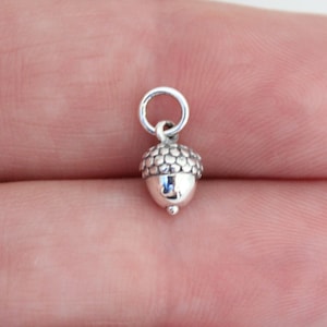 Sterling Silver Acorn Charm, Silver Acorn Charm, Sterling Silver Realistic Acorn Charm, Silver Realistic Acorn Charm, Silver Acorn Charm