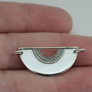Sterling Silver Scallop with Granulation and Wire Charm, Silver Scallop with Granulation and Wire Charm, Scallop with Granulation Wire Charm