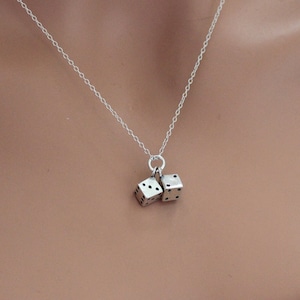 Dice Necklace Silver For Women - Clothingta