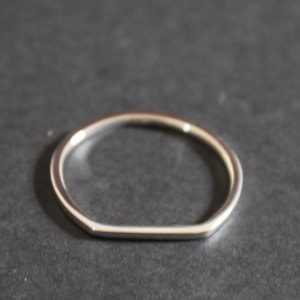 Sterling Silver Ring - Flat Front Stacking Ring, Silver Ring - Flat Front Stacking Ring, Silver Flat Front Stacking Ring