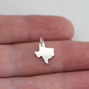 Sterling Silver Texas Charm, Sterling Silver Texas State Pendant, Silver State of Texas Charm