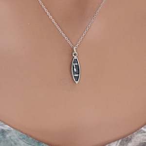 Sterling Silver Canoe Charm Necklace,  Sterling Silver Canoe Boat Necklace, Silver Canoe Boat Necklace, Silver Canoe Boat Necklace, Canoe
