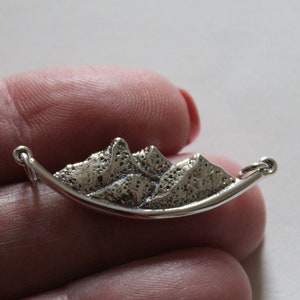 Sterling Silber Berg Anhänger, Berg Szene Anhänger Charme, Berg Charme, realistisch Berg Anhänger Charme, Silber Berg Charme