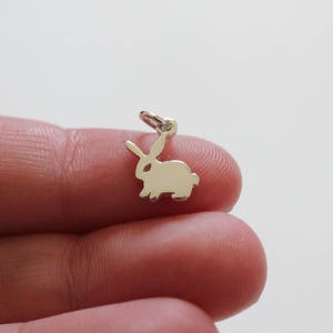Sterling Silver Bunny Charm, Silver Bunny Rabbit Charm, Bunny Charm, Sterling Silver Bunny Pendant, Rabbit Charm, Silver Rabbit Pendant
