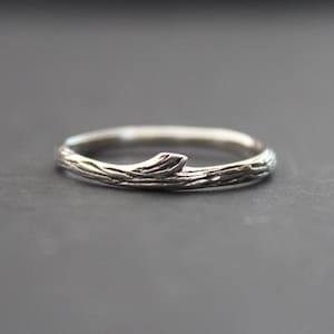 Sterling Silver Textured Branch Ring, Branch Ring, Silver Branch Ring, Textured Tree Branch Ring, Nature Ring, Nature Lover Ring, Hiker Ring