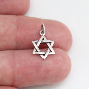 Sterling Silver Star of David Pendant - Faith Pendant, Silver Star of David Pendant Charm, Silver Star of David Charm, Star of David Pendant