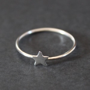 Sterling Silver Star Ring, Simple Star Ring, Star Ring, Outer Space Ring, Simplistic Star Ring, Minimalist Star Ring, Silver Star Ring