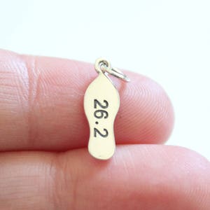 Sterling Silver 26.2 Marathon Fitness Charm, 26.2 Marathon Runner Charm, Marathon Charm, Gift for Marathon Runner, 26.2 Mile Run Charm
