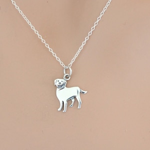 Sterling Silver Labrador Dog Charm Necklace, Labrador Charm, Labrador Puppy Charm, Labrador Pendant, Lab Dog Charm, Lab Dog Pendant