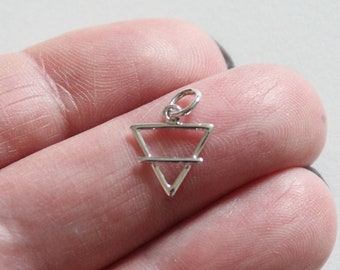 Sterling Silver Earth Element Symbol Pendant Charm