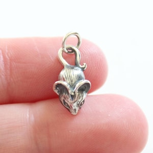 Sterling Silver Mouse Charm, Mouse Charm, Silver Mouse Charm, Tiny Mouse Charm, Little Mouse Charm, Mouse Pendant, Realistic Mouse Charm
