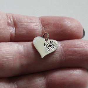 Sterling Silver Heart Compass Pendant, Compass Heart Charm Pendant, Compass Heart Charm, Heart Compass Charm