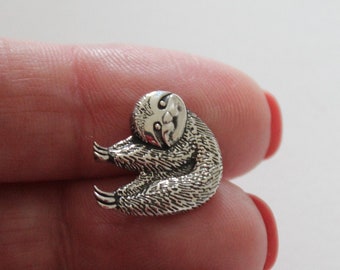 Sterling Silber Faultier Anhänger: Hängendes Faultier Charm