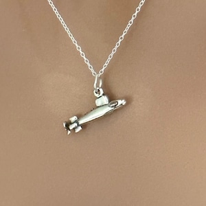 Sterling Silver 3D Submarine Necklace, Sterling Silver Submarine Necklace, Silver 3D Submarine Necklace, Silver Submarine Necklace