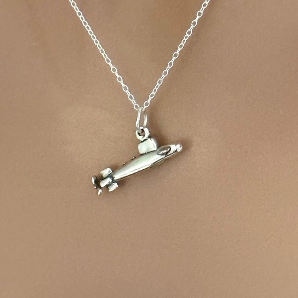 Sterling Silver 3D Submarine Necklace, Sterling Silver Submarine Necklace, Silver 3D Submarine Necklace, Silver Submarine Necklace