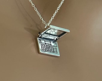 Laptop Computer Charm - Movable 3-D Sterling Silver Laptop Computer Charm - Movable 3-D Sterling Silver