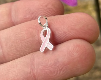 Collana con nastro contro il cancro, regalo per sopravvissuta al cancro, regalo per la consapevolezza del cancro al seno, ciondolo di incoraggiamento per combattente contro il cancro - Italia