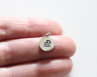 Schwimmer-Anhänger aus Sterlingsilber: Fitness-Schmuck