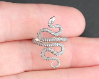 Sterling Silver Textured Snake Ring