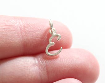 Sterling Silber Schreibschrift E Initial Charm