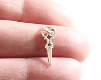 Sterling Silver Scissor Charm: Hairstylist, Artist Gift