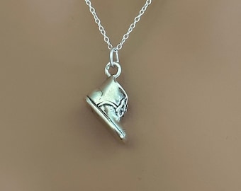 Sterling Silver 3D Baby Shoe Charm Necklace
