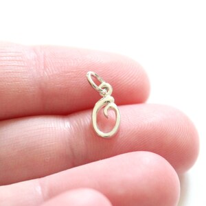 Sterling Silver Cursive O Initial Charm, O Letter Charm, Cursive O Initial Charm, Letter O Charm, Letter O Cursive Charm, Initial O Charm