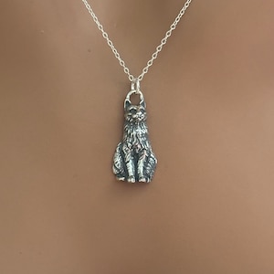 Sterling Silber hübsche Kitty Halskette, Silber hübsche Kitty Halskette, Silber entzückende Katze Halskette, entzückende Katze Halskette, Kitty Halskette