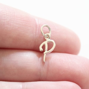 Sterling Silver Cursive P Initial Charm, P Letter Charm, Cursive P Initial Charm, Letter P Charm, Letter P Cursive Charm, Initial P Charm