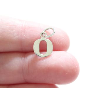 Sterling Silver Lowercase O Initial Charm, O Initial, Large O Letter Pendant, O Charm, Typewriter O Initial Charm, Letter O Charm, Initial O