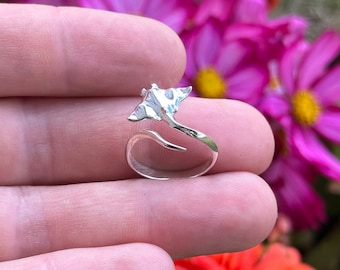 Sterling Silver Stingray Ring: Adjustable Wrap Around Design