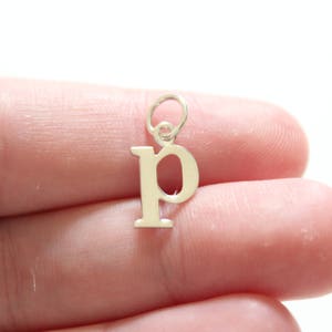 May include: Silver charm in the shape of the letter 'P'.