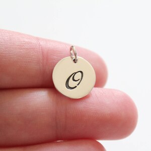 Sterling Silver Cursive Circular O Initial Charm, Cursive O Initial Pendant, Large O Letter Charm, Letter O Charm, Letter O Pendant, O Charm
