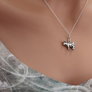 Sterling Silver Cow Charm Necklace