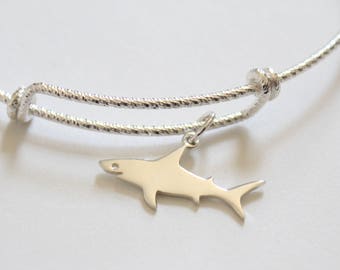 Charme Bracelet Requin Argent Sterling 925 Vintage - Poids 3,1 G, 2,5 Cm