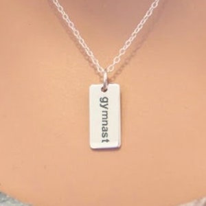 Sterlingzilveren turnster woord ketting, turnster ketting, zilveren turnster ketting, aanpasbare turnster ketting, turnster ketting