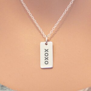 Sterling Silver XOXO Necklace Customizable Choose Your - Etsy